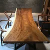Hot selling factory sales banquet long slab walnut timber wood dining table