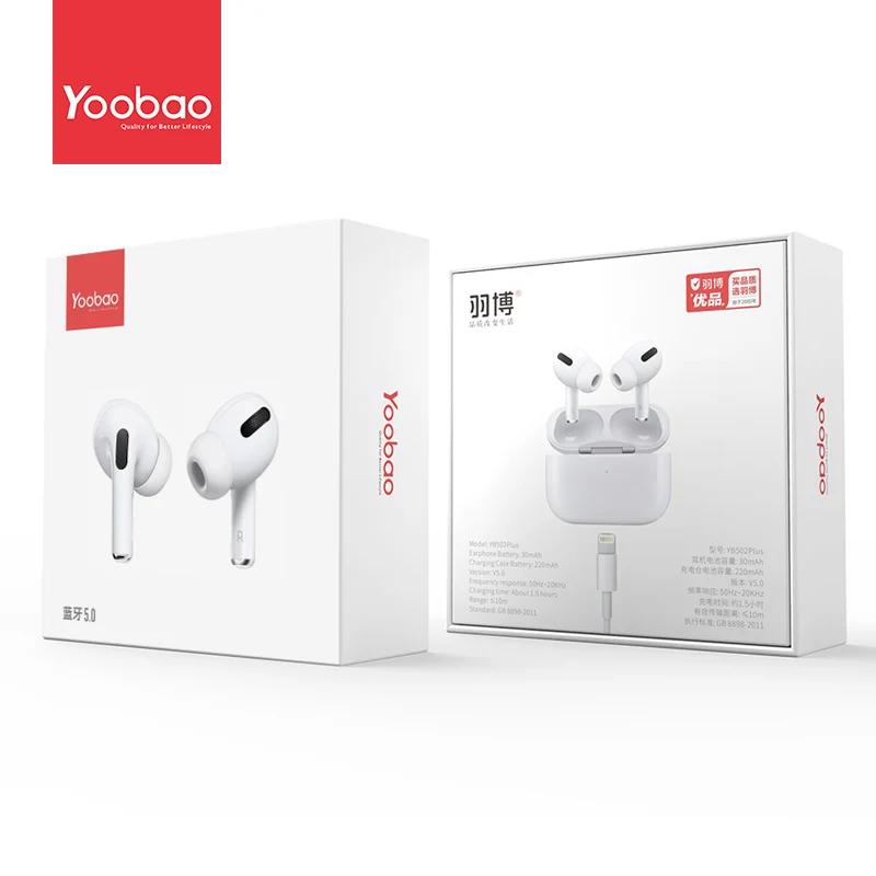 Yoobao Apods Pro In-ear TWS Earphone Portable Wireless Earbuds Top Sound Quality In-Ear Headphone Noise Cancelling Popup Window - ANKUX.COM