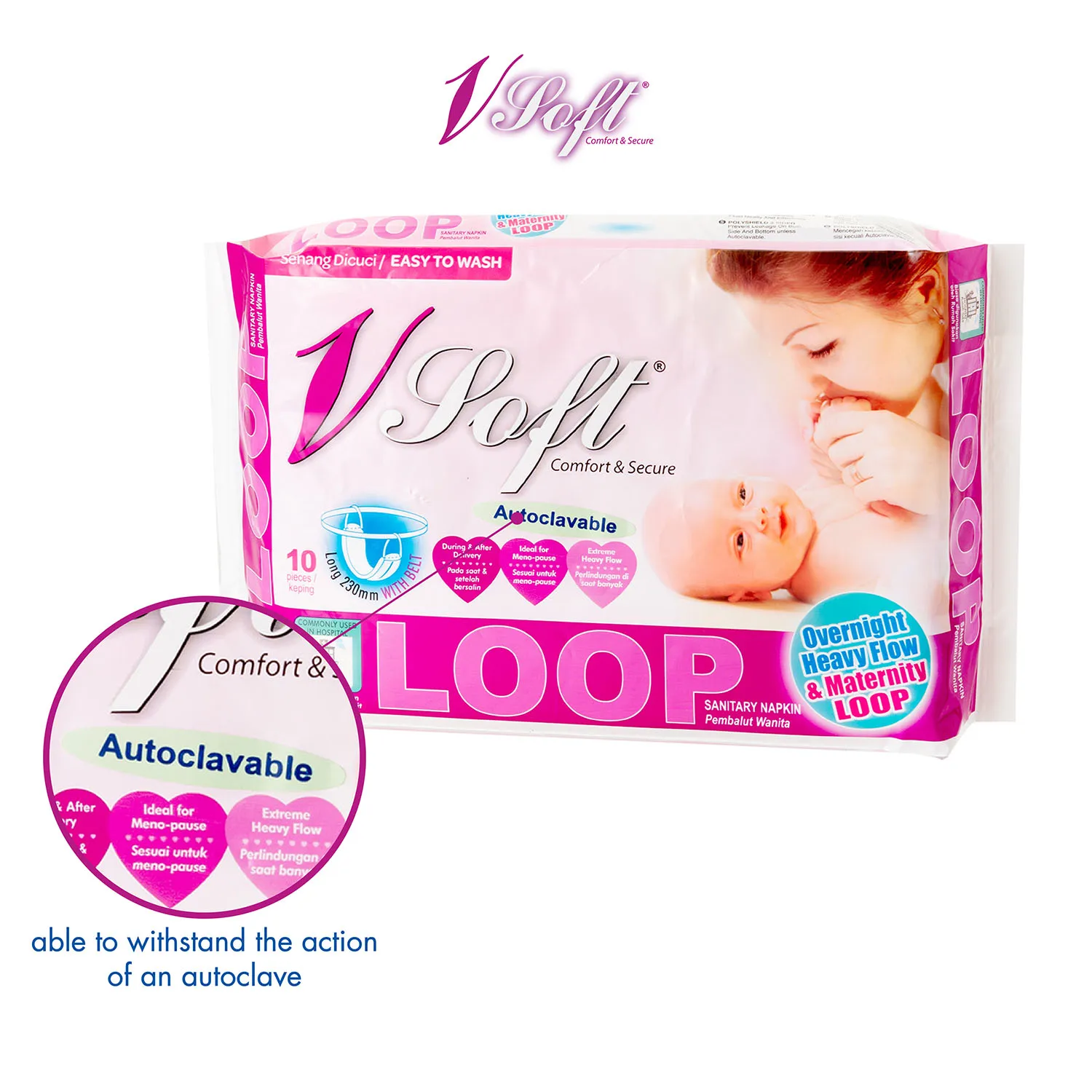 Vsoft Sanitary Napkin Loop Wingless And Disposable Sanitary Napkin Used ...