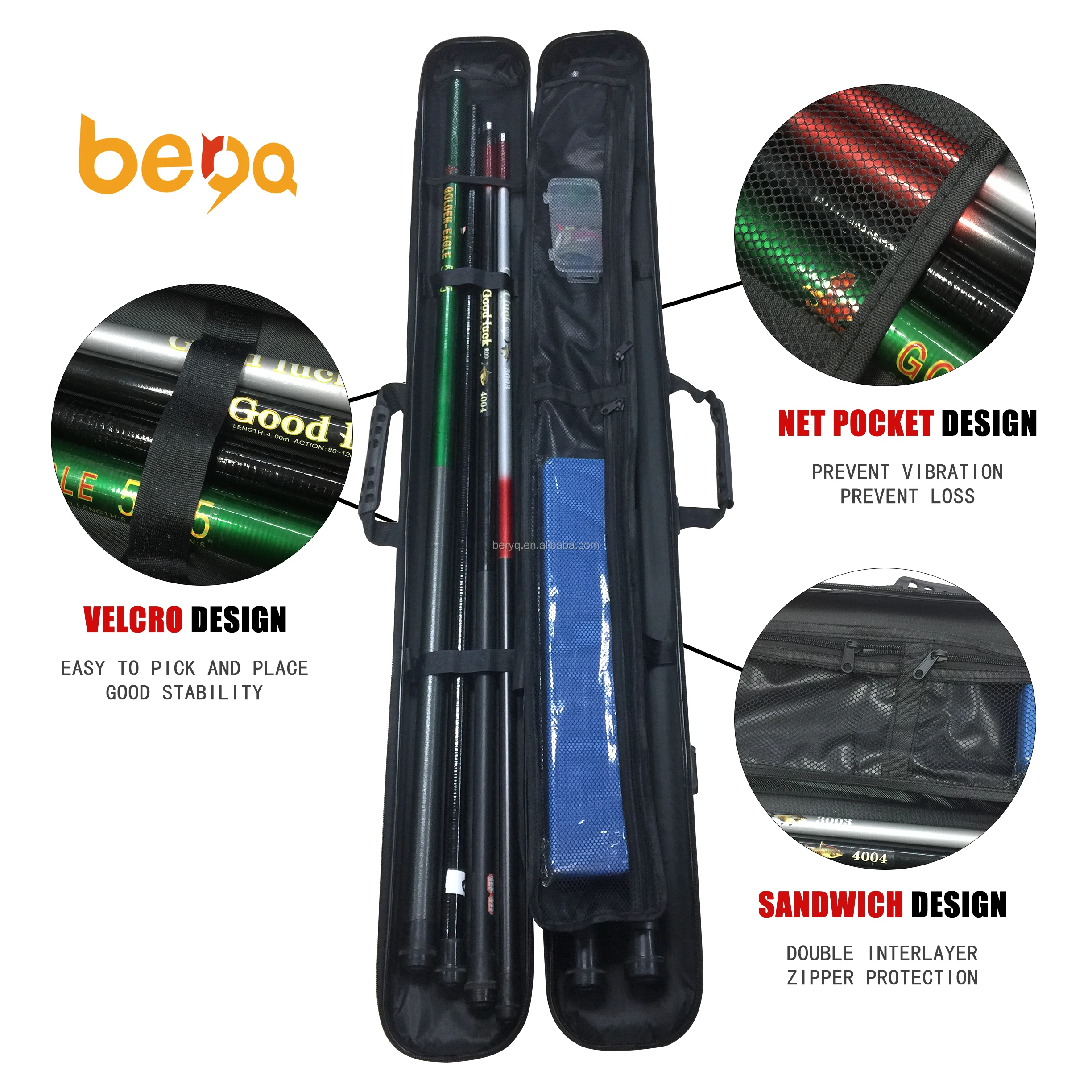 High Quality Pc Hard Shell Fishing Rod Bag Case Waterproof Fishing Lure