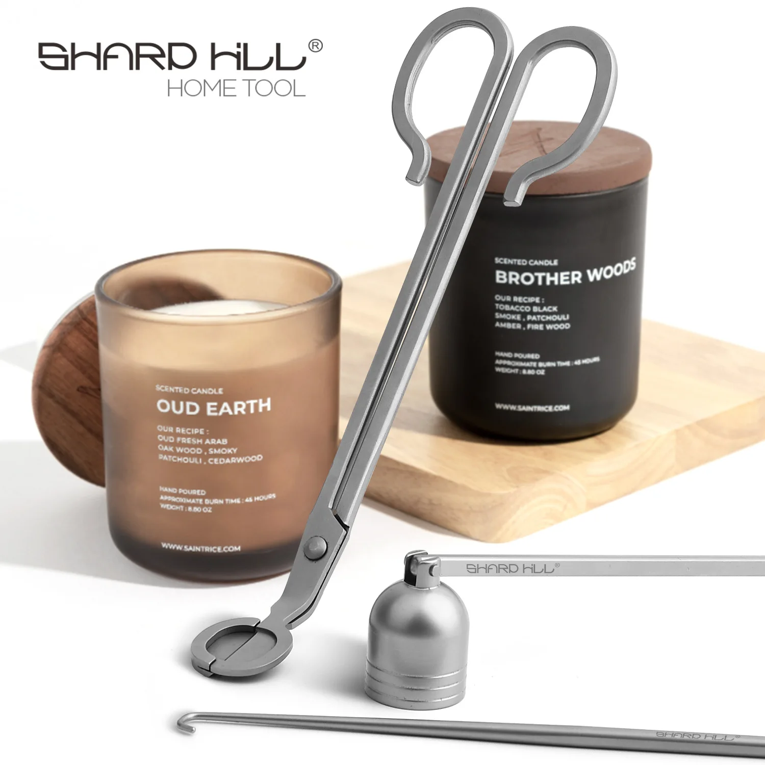 Aromatherapy Candle Extinguisher Tool Set with Cutter Wick Cutter Cover ...