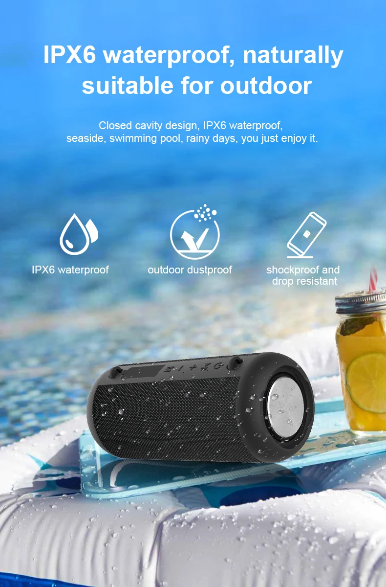 2020 waterproof Portable wireless blue-tooth mini speaker amplifier with TWS series connection FM Udisk TF Card handsfree rope - ANKUX.COM