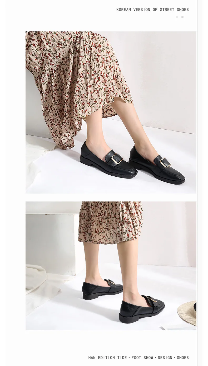 Xy054 Low Heel Korean Loafer Casual Flat Shoes For Women - Buy Casual ...