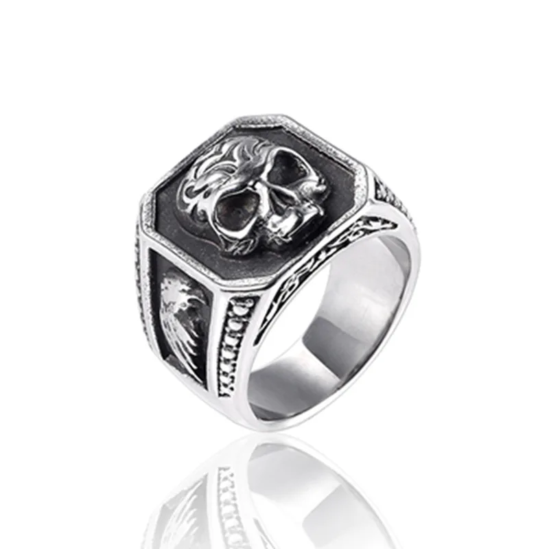 show original title Details about   Mens Skull Ring Ghost Head Skeleton Design Fashion Stainless Steel jewelries NEW 