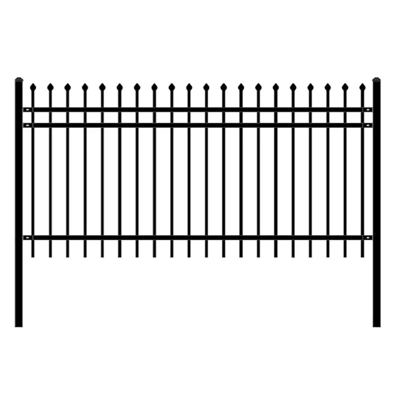 Galvanized Square Black Picket Privacy Garden Fence Panels Metal ...