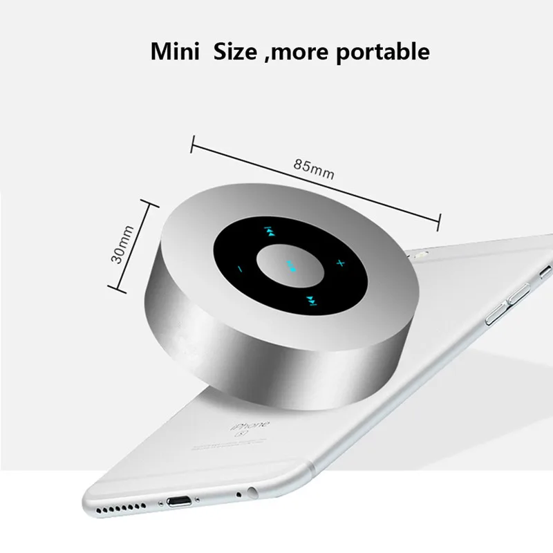 A8 Mini Wireless Bluetooth Speaker Portable Touch Screen Stereo Subwoofer MP3 Player Handsfree with Mic TF Card AUX Speakers - ANKUX.COM