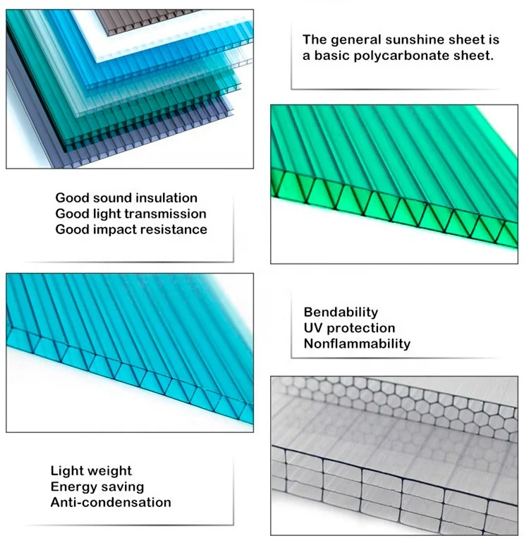 Double-Walled Polycarbonate Panel Transparent Hollow Polycarbonate for Outdoor Use Free Sample Available