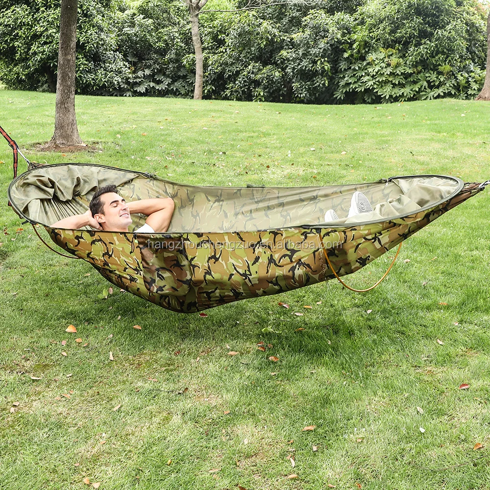 Aluminum Pole 2 Person Camping Hammock with Mosquito Net,CZD-050 Pop Up Mosquito Net Hammock,Pop Up Rollover Prevention Hammock