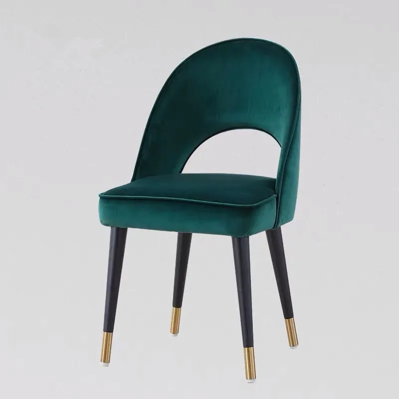 Modern Green Velvet Fabric Dining Table Set Dining Chair For Home