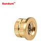 Brass female thread insert for plastic