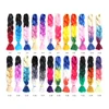 24 inches 165g Cheap synthetic ombre color jumbo braiding hair extensions