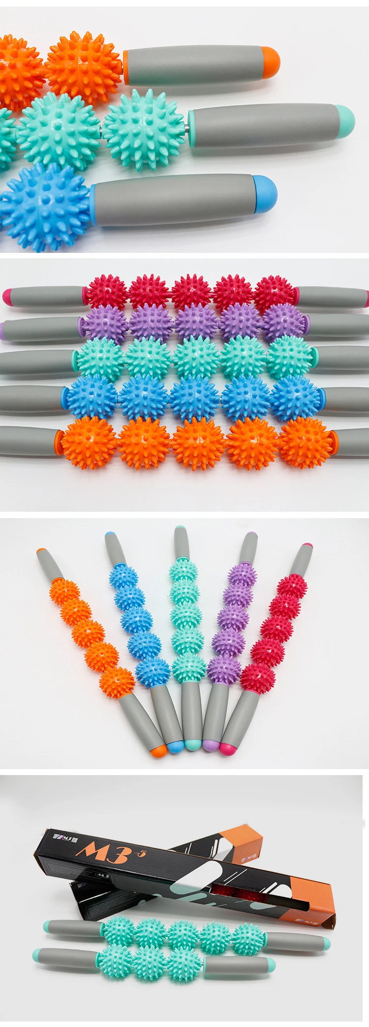Hedgehog Ball Massage Ball Thorn Ball Sports Massage to Relax The Muscles Relax Fascia Hedgehog Roller Yoga Stick