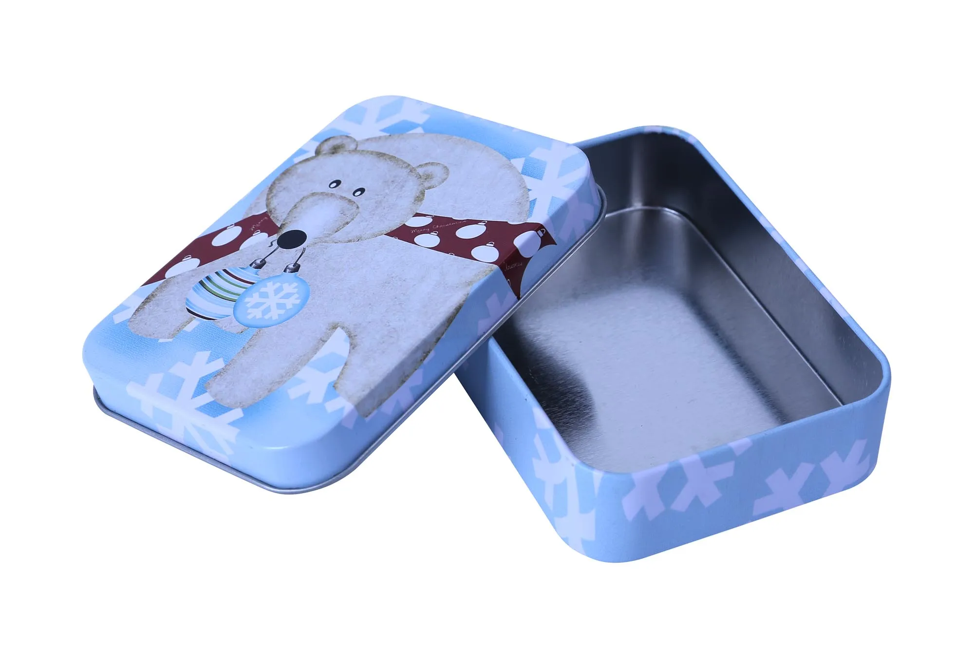 Rectangular small play card tin box with food grade material