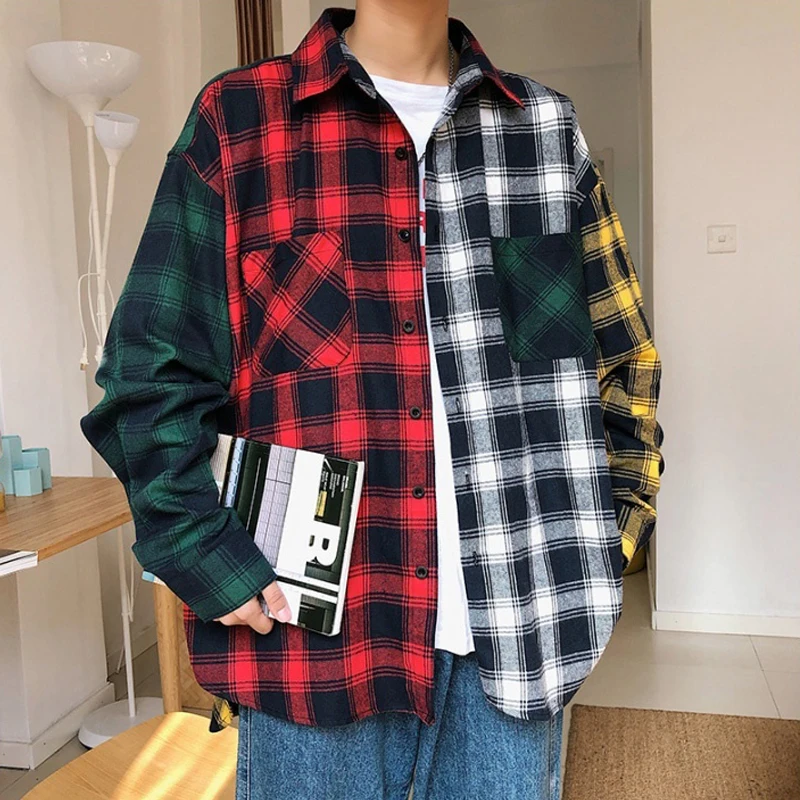 different color plaid shirt