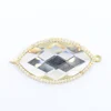 Large Geometric CZ Crystal oval Beads for Jewelry Making Fashion DIY Bracelets Necklace Findings Gold Color
