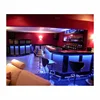 Commerical Hand Carved L Shaped Wood Bar Nightclub Supplies Artificial Marble Worktop LED Drinking Bar