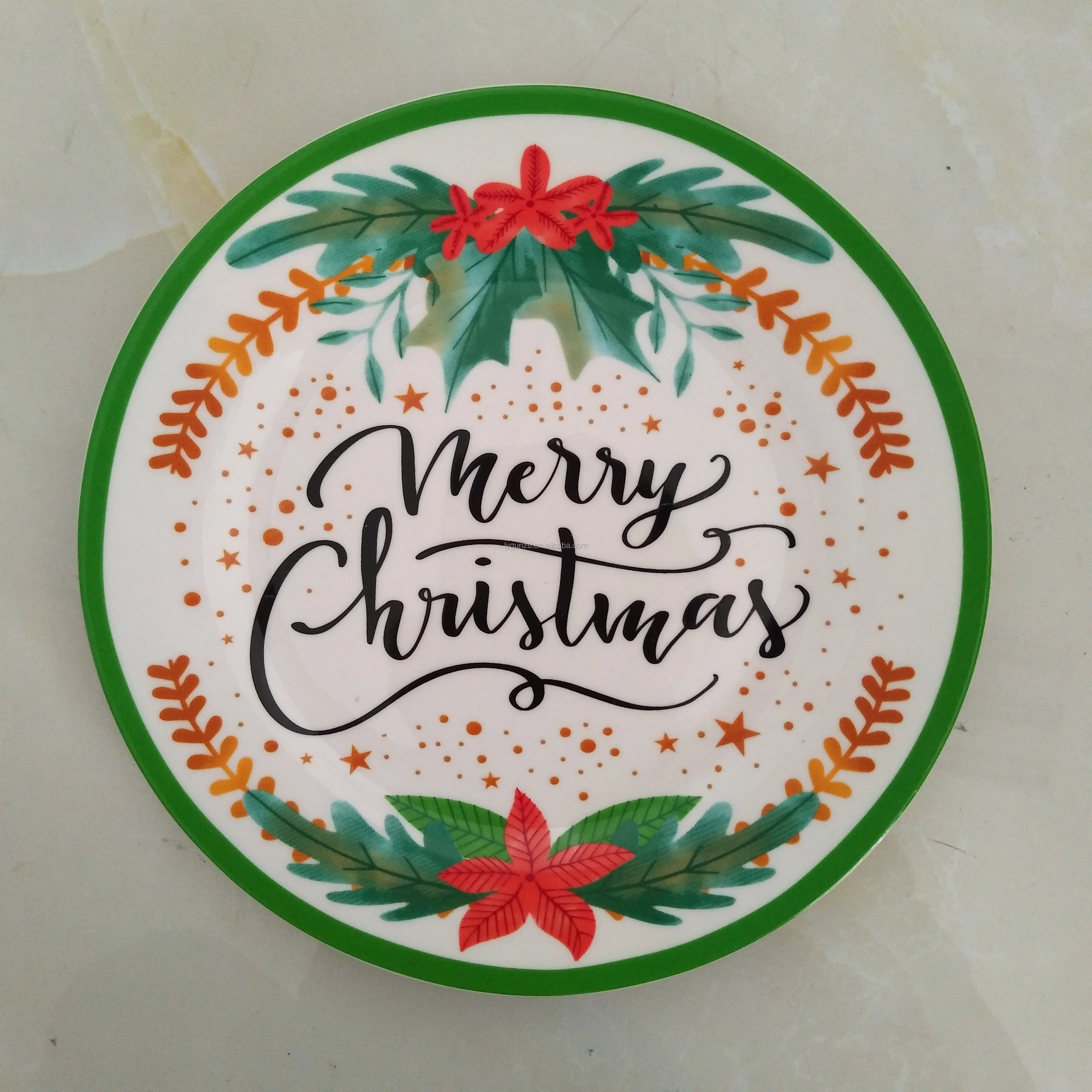 Ceramic Christmas Plates And Bowls / Ceramic Christmas Dinnerware Set