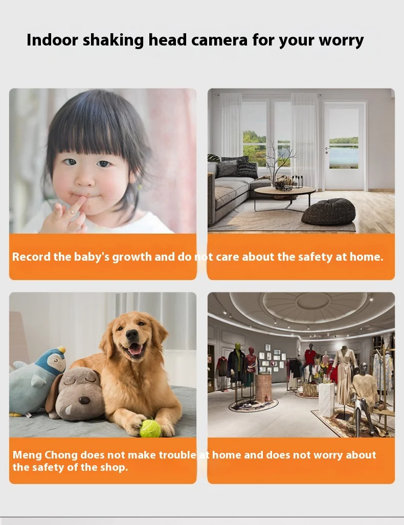 Cloudbirds V360pro Indoor WiFi Puppy Camera Easy Hanging Night Vision Remote Access Via Smartphone Cloud for Baby Care