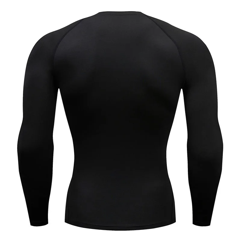 Compression Shirt Men's T Shirt Long Sleeve Black Top Fitness Sunscreen ...