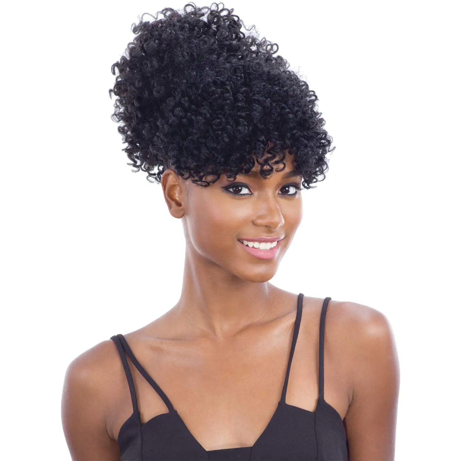 Afro Kinky Curly Puff Plain Ponytail With Bangs Ponytail Hair Extensions  Drawstring Synthetic Hair Ponytail Long Natural - Buy Afro Kinky Curly Puff  Plain Ponytail With Bangs Ponytail Hair Extensions Drawstring Synthetic