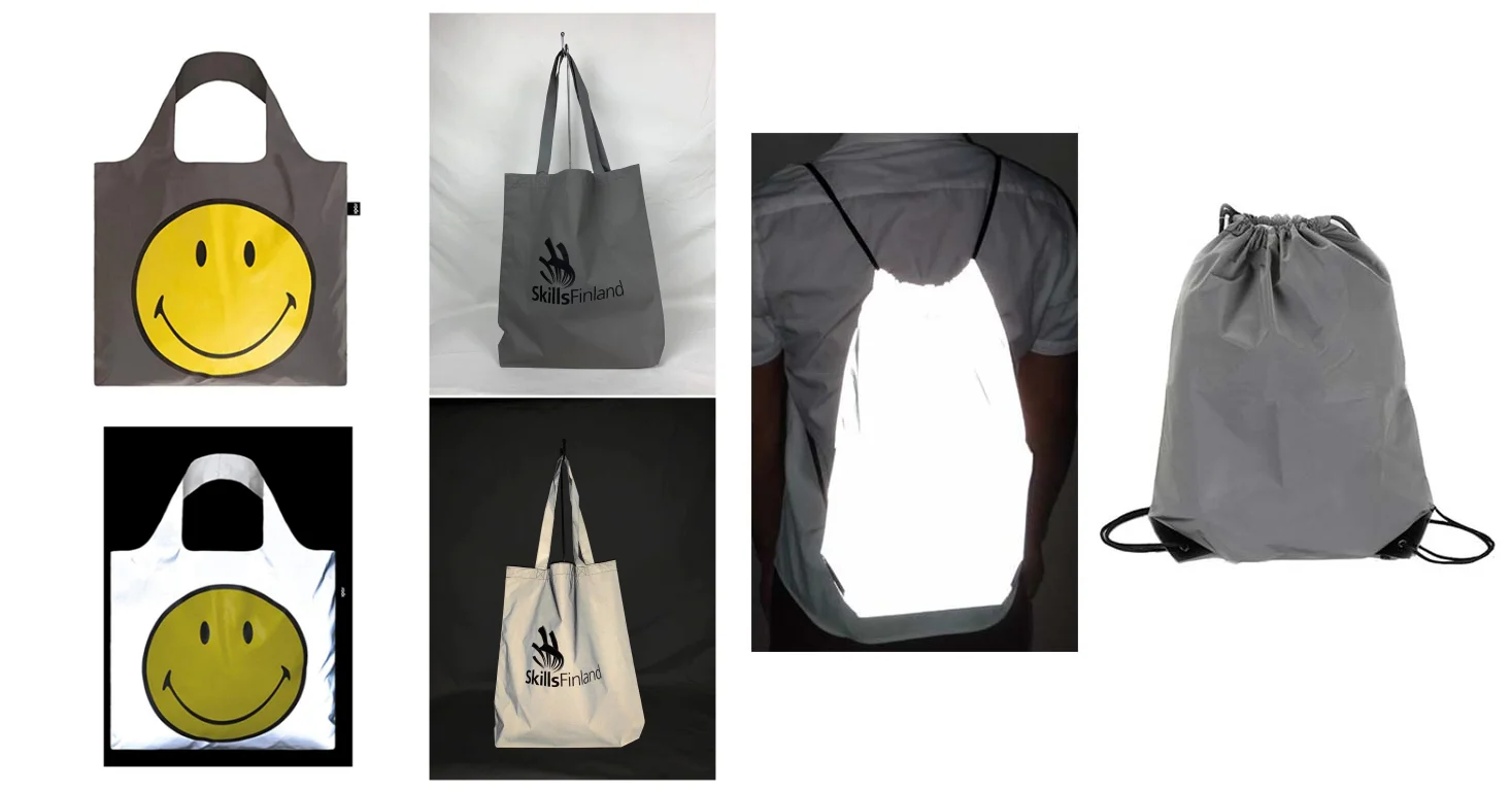 Reusable Nnvironmental Protection Reflective Polyester bag for shopping