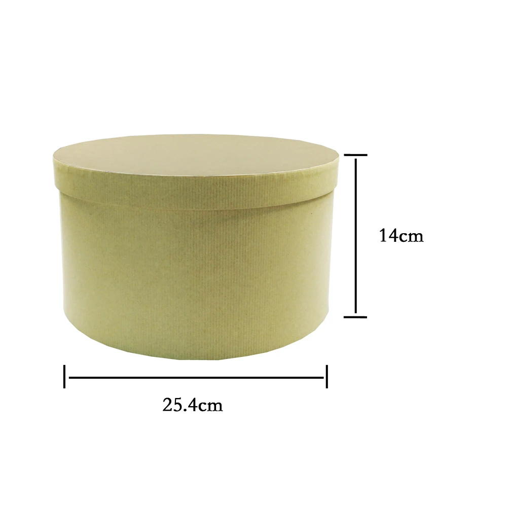 White Cardboard Round Hat Packaging Gift Box Set