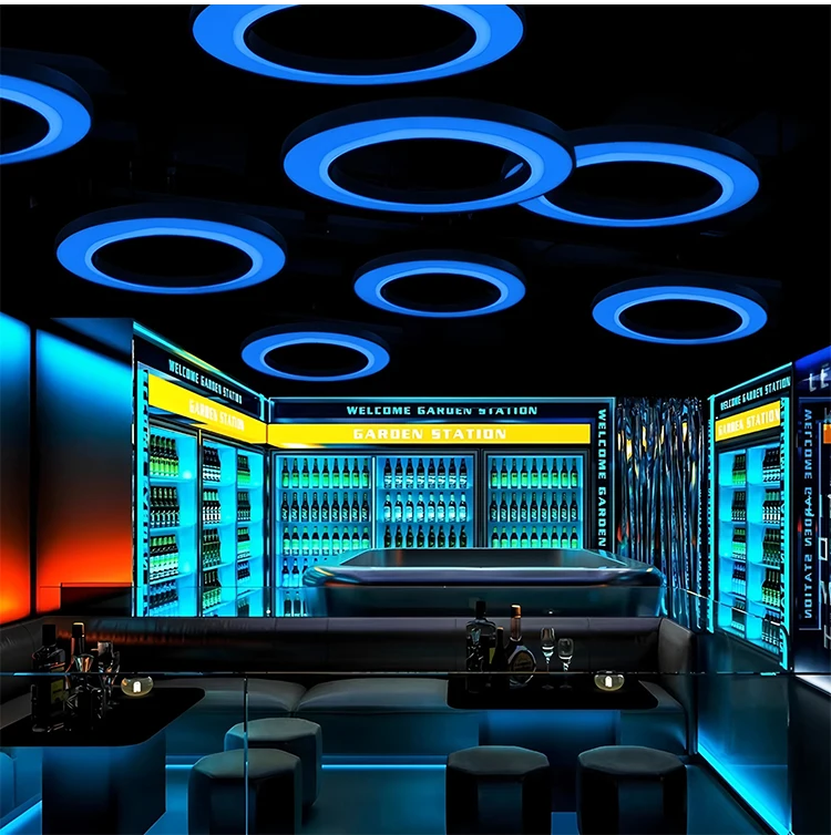 product modern circular led top decorative creative atmosphere qingba colorful music for restaurant bar amusement park e sports venue-10