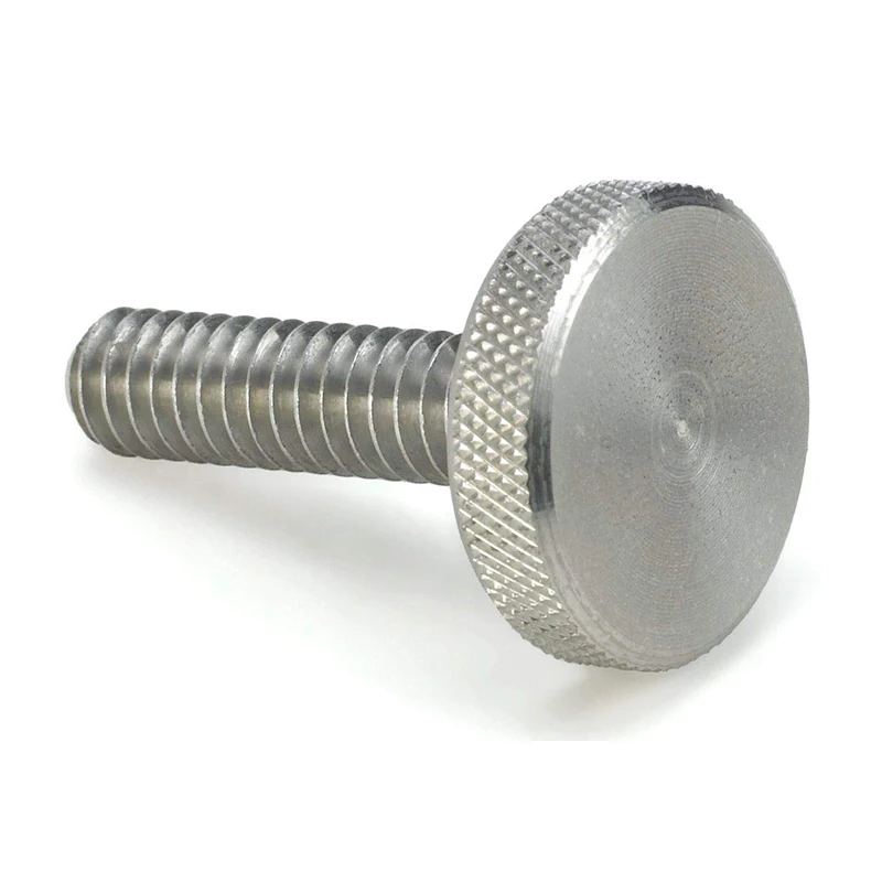 M8x20 Stainless Steel Flat Head Knurled Thumb Screw Knurled Screw Flat
