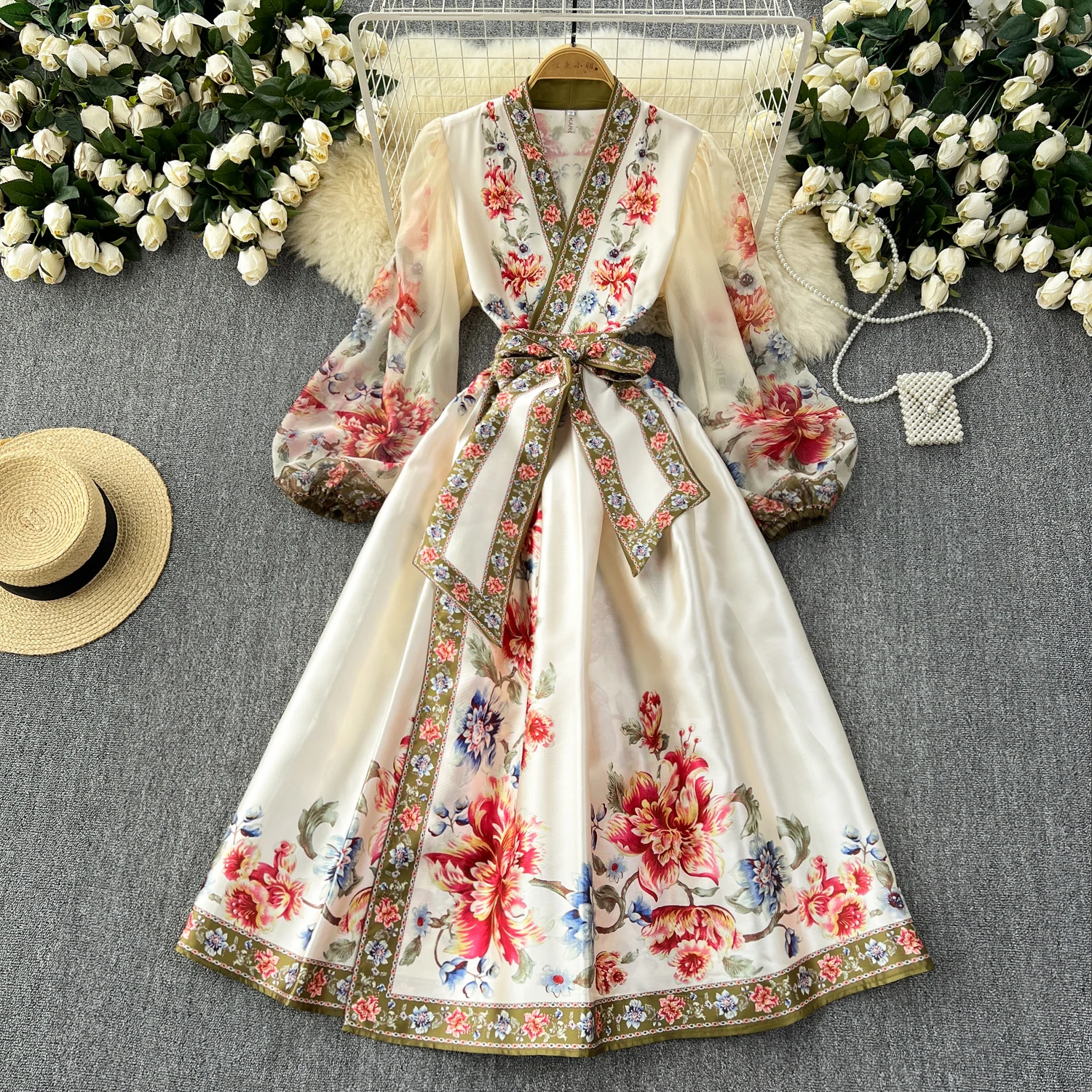 french long dresses One Piece Amazon Long Frock Dresses Autumn French Print Fairy Long Dresses For Women Elegant Off Shoulder Ruffles A-Line Birthday Party Dress One Piece Vestidos New AliExpress 200000345