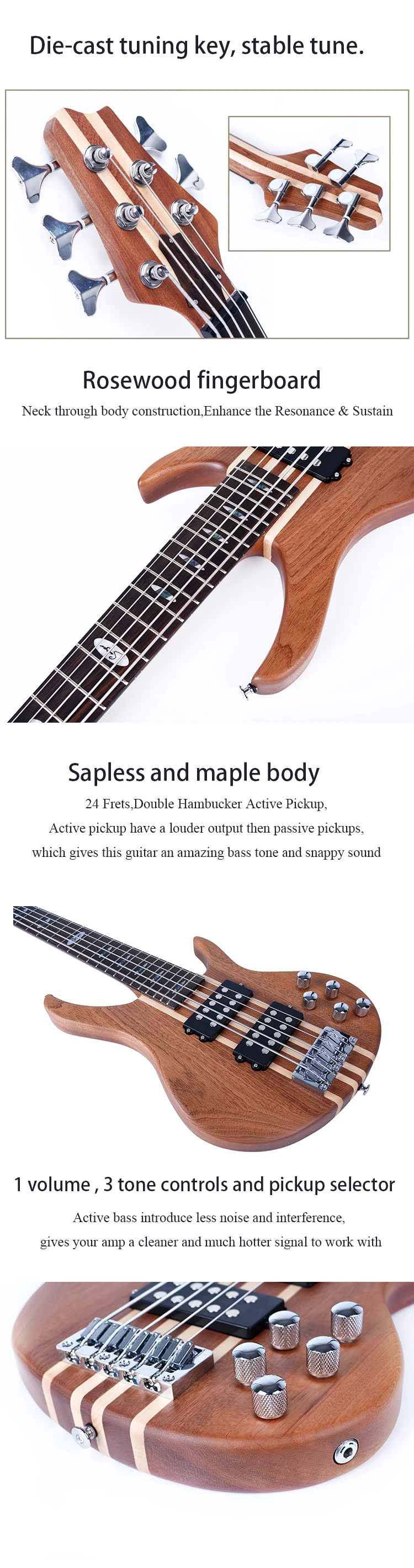 ボディ5弦ベースギターg B50 T5卸売アクティブピックアップネック Buy 卸売ベースギター 5 弦ベース ネックボディ低音 Product On Alibaba Com