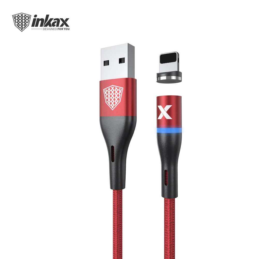 2020 New Hot sale inkax CK--97-IP Strong Magnetic Cable 1M 2.4A USB Charging Cable For iPhone Metal Connector Braid Jacket - ANKUX.COM