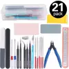 21Pcs Modeler Basic Tools Craft Set Hobby Building Tools Kit For Gundam Car Model Building