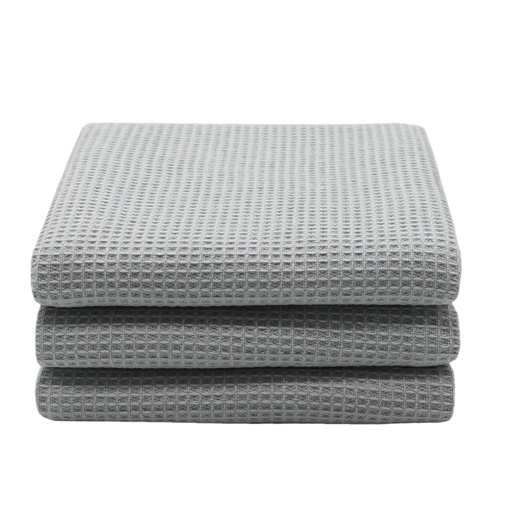 Waffle weave car cleaning towel