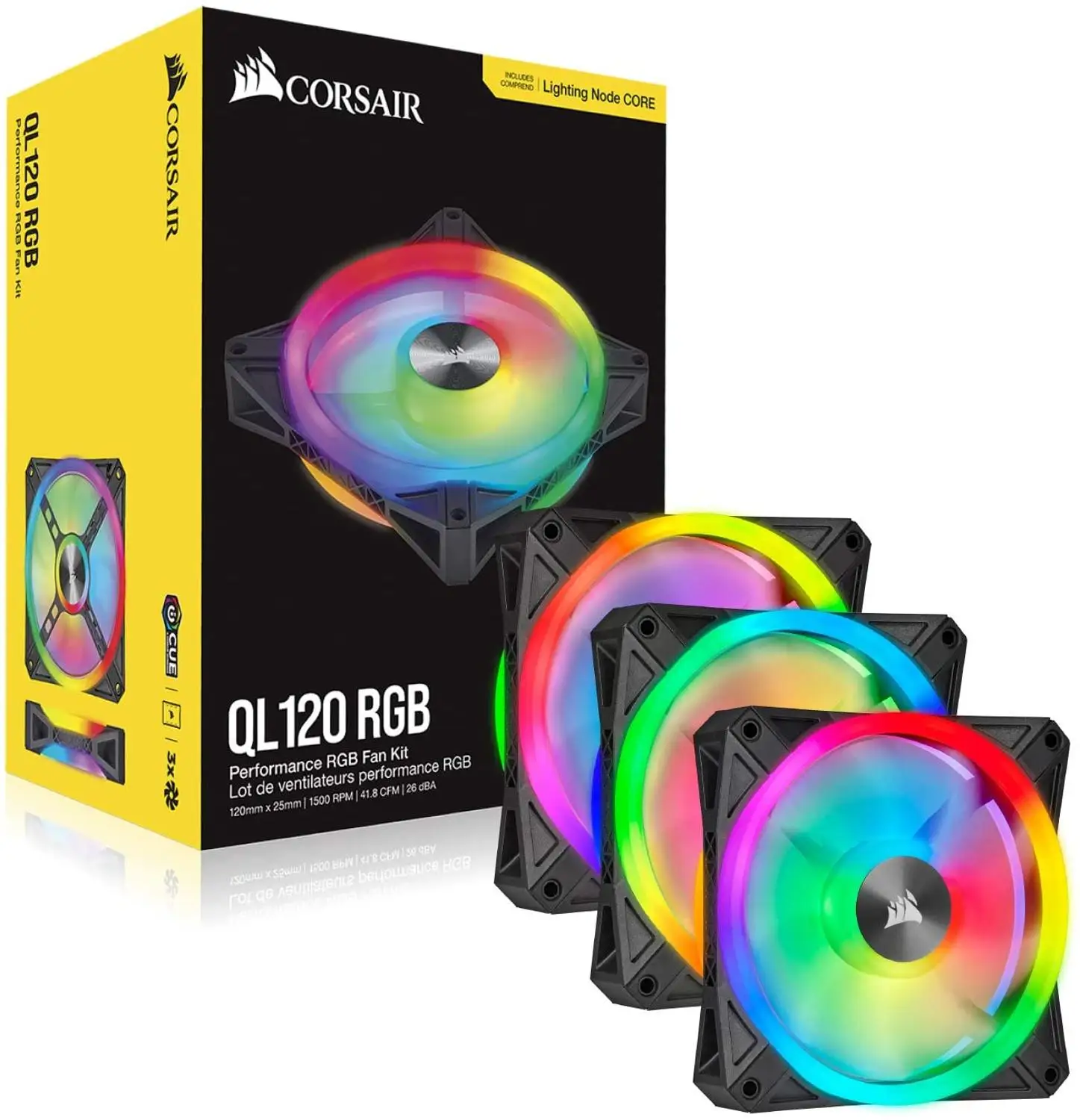 Corsair Fan QL Series QL120 RGB 120mm/360mm  RGB LED Fan black/white color new original