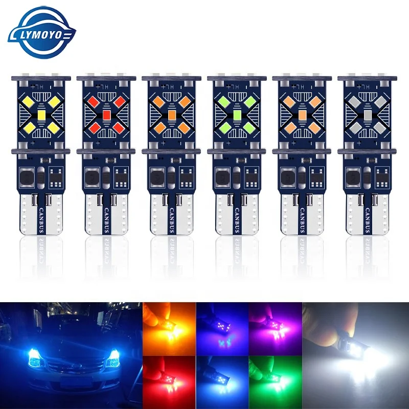 LED Car 15SMD 2016 Instrument Clearance Lights Wedge Plate Dome light  Interior light No Error Canbus T10 LED W5W 194 501