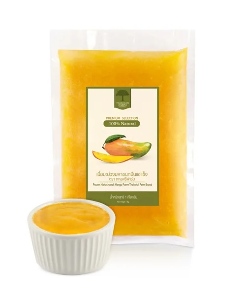 Frozen Mahachanok Mango Puree Thakolsri Farm Brand Frozen Mango Sweet