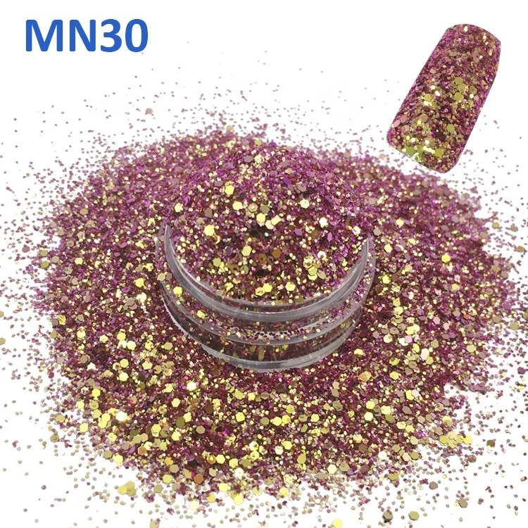 New Christmas Crafts Color Change 1 kg Polyester Bulk Glitter for Solvent Paint