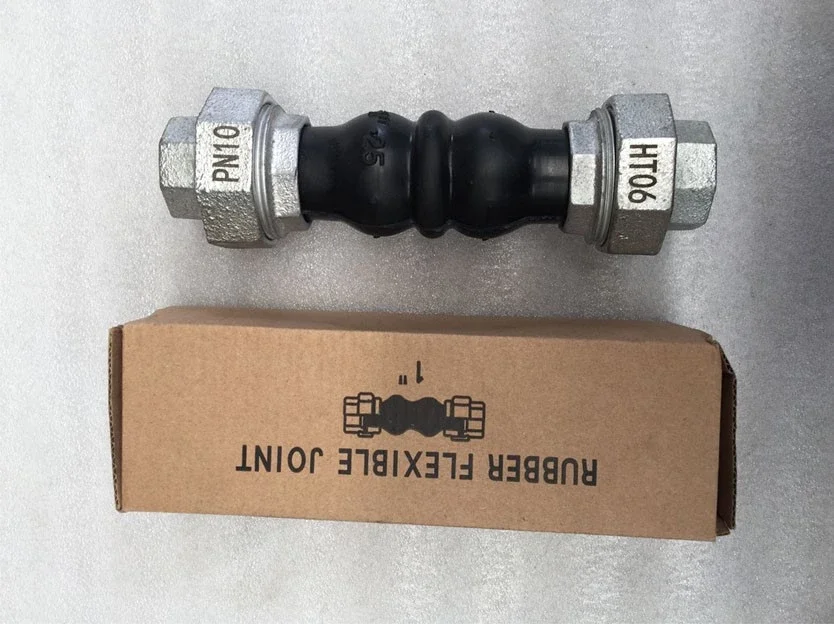 Well sealed pipe floating flange expansion rubber thread joint