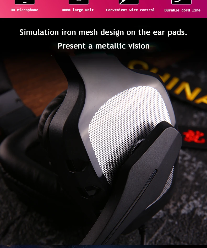 Somic A1 PS4 3.5MM 4 poles Single Plug Gamer Design Cool Earshell Headphone Gaming Headset for Mobile Phone XBOX One Traveling