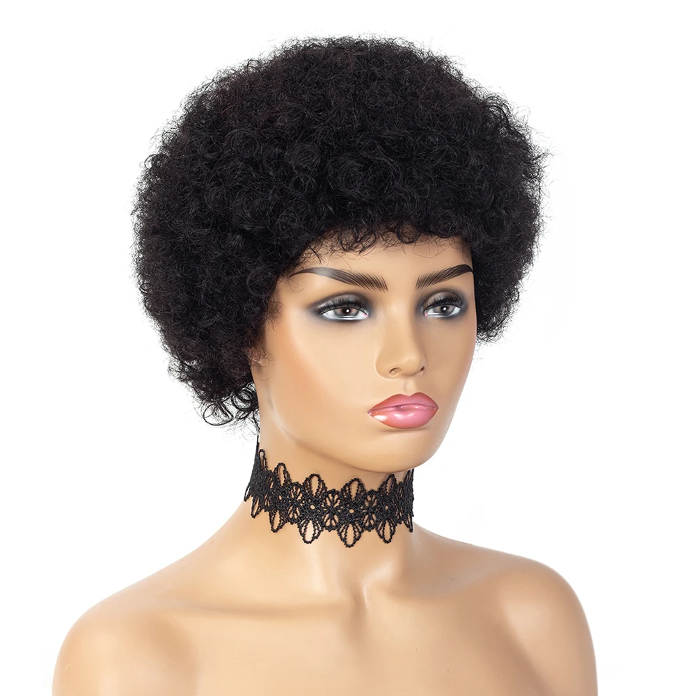 Ali Queen Short Afro Kinky Curly Wigs Remy Human Hair Wigs For Black Women  Full Machine Wigs - Buy Curly Wigs,Wigs For Black Women,Human Hair Wigs  Product on Alibaba.com