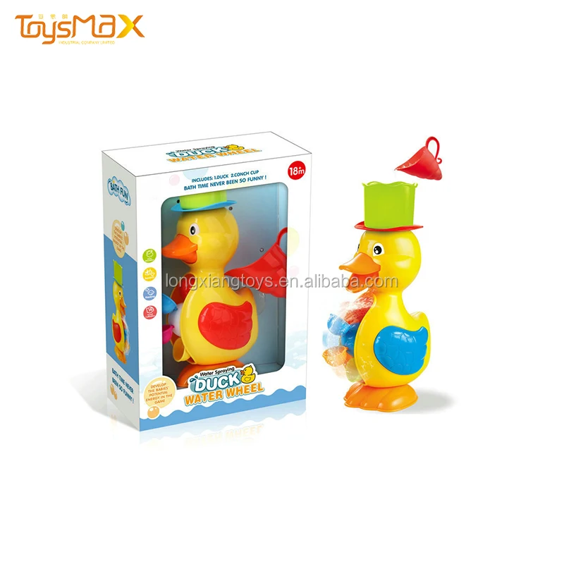 Hot selling Amazon Custom Baby Bath Toy Animal Duck Rotating Windmill Toys