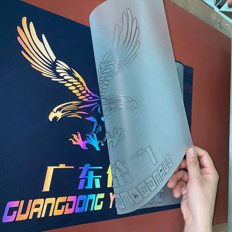 Custom Logo Heat Transfer On Fabric Reflective Heat Transfer Sticker