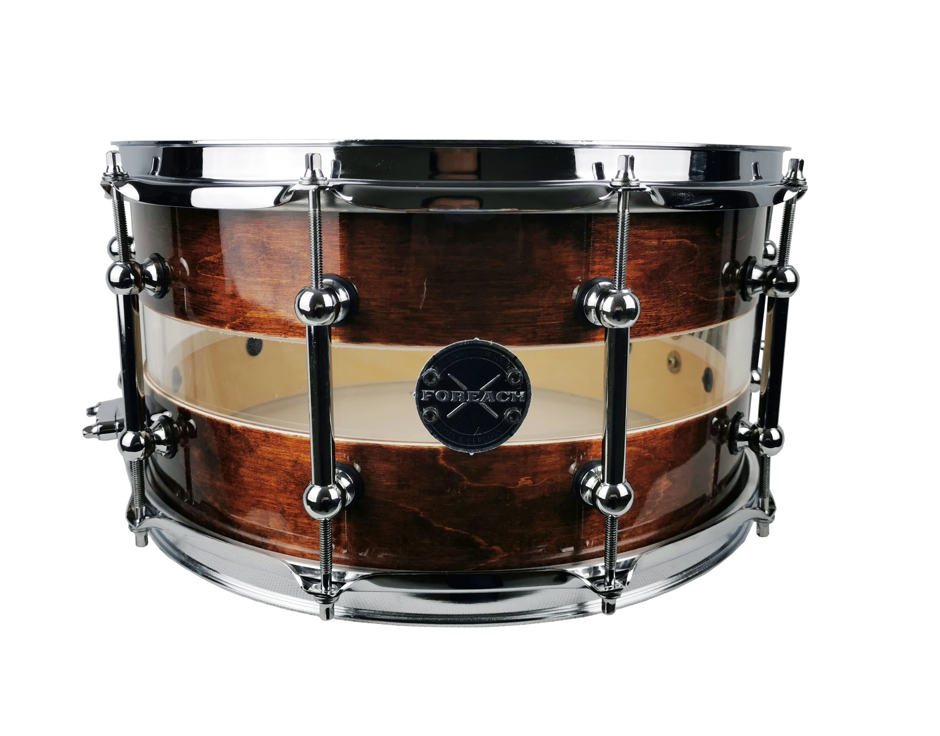 木材/丙烯酸混合网罗鼓 14 "x 6"