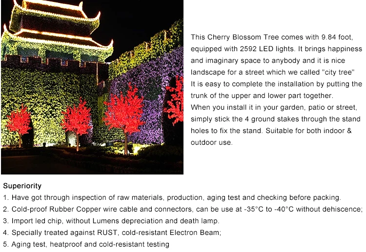 led cherry blossom christmas tree light