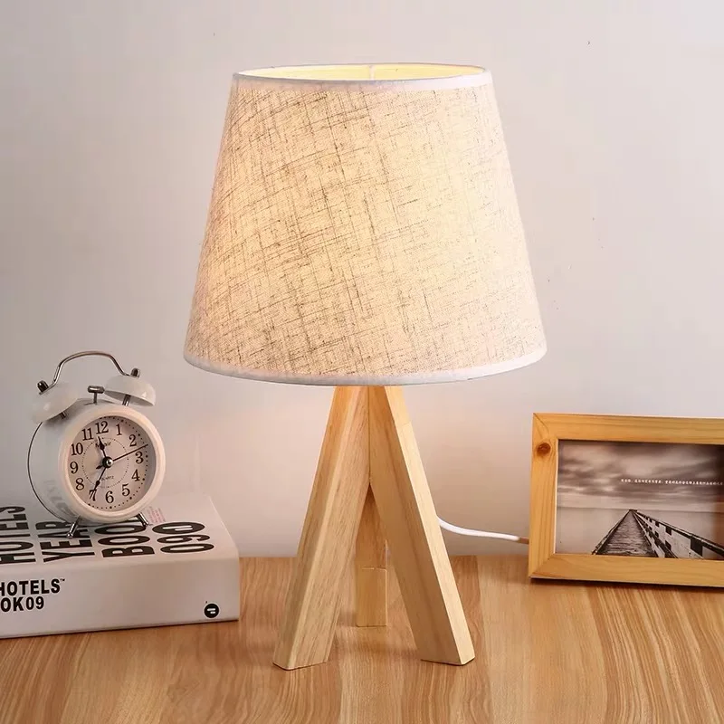 Reading lamp Table lamp  Wood Table Vintage Led Light Fixtures For Living Room Lamp