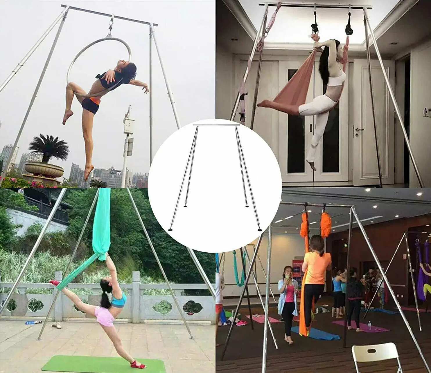 空中支架便携式空中瑜伽框架瑜伽支架摆式酒吧吊床