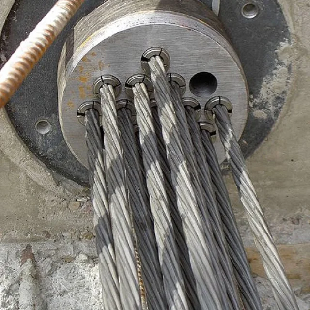 post tensioning tendon and anchorage flat stressing end