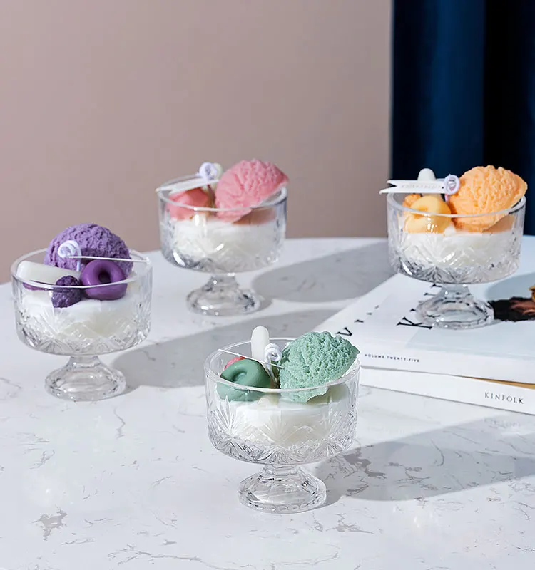 2021 citta amazon online custom private label ice cream glass jar scented candle