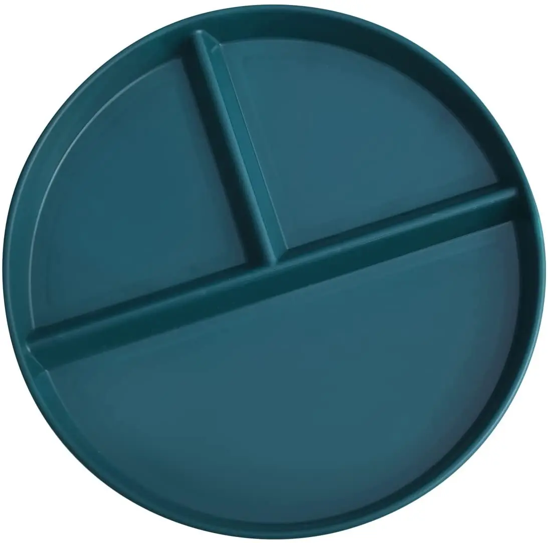 Control Plate For Weight Loss For Adults,Bariatric Plate,Divided Deep Dish Round Plate With