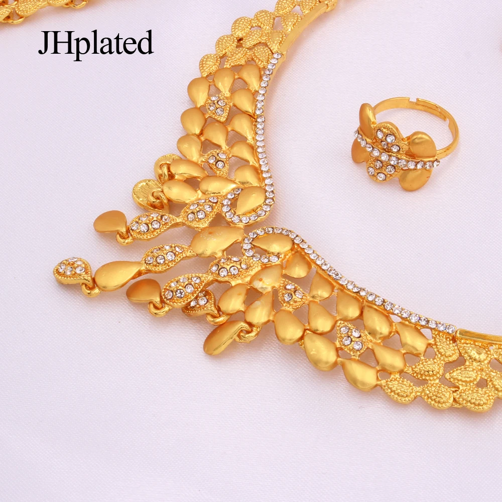 Nigeria 24k Gold Color Jewelry Sets For Women Fine Luxury Necklace